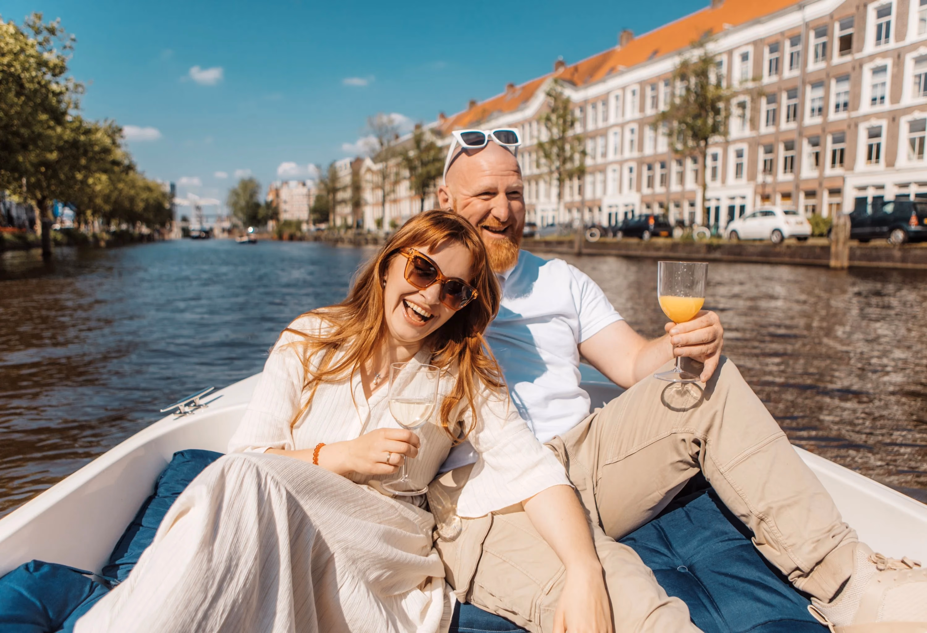 Couple on a boat