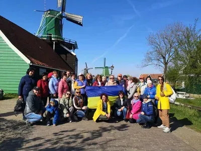 Village with windmills